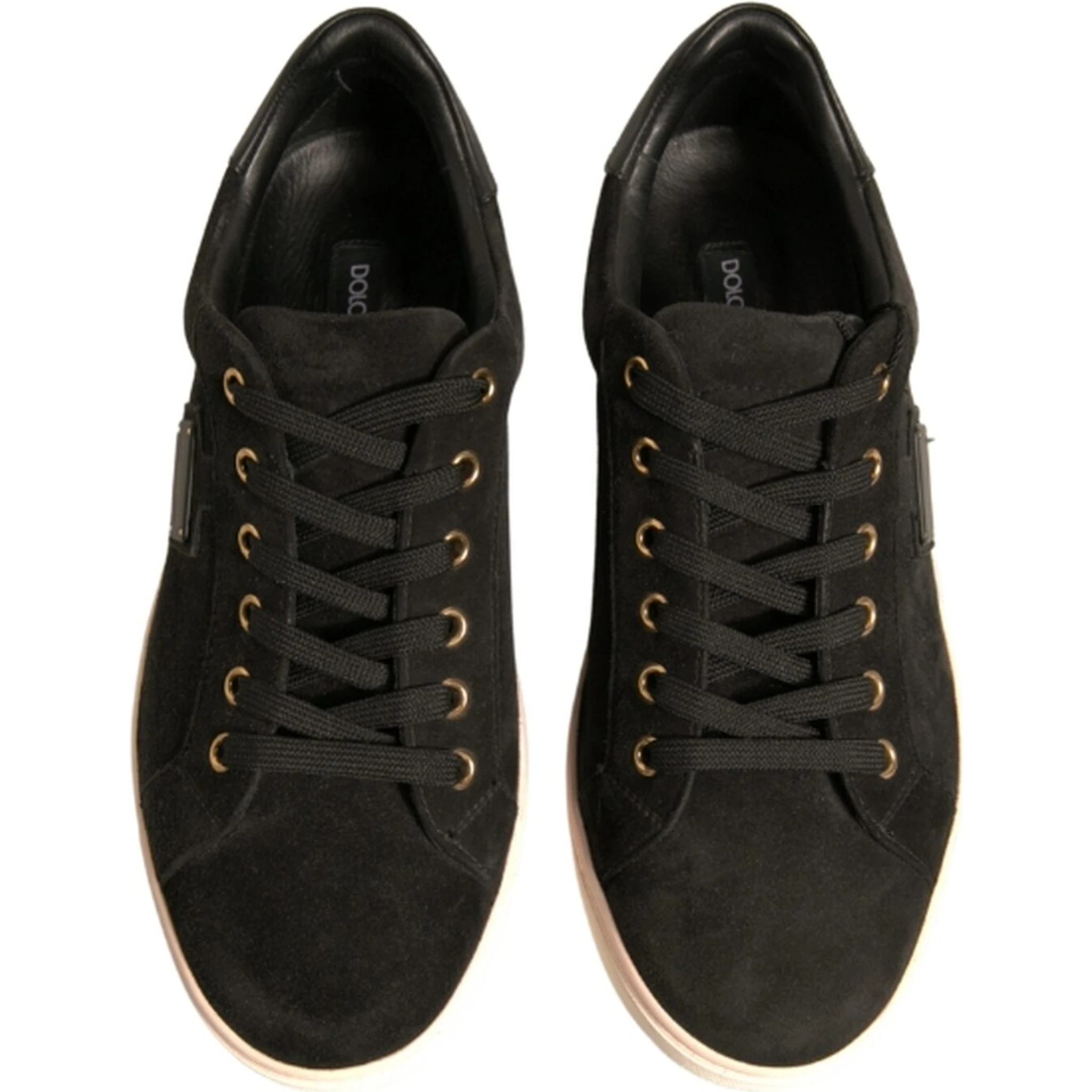Black Logo Suede Leather Men Sneakers Shoes