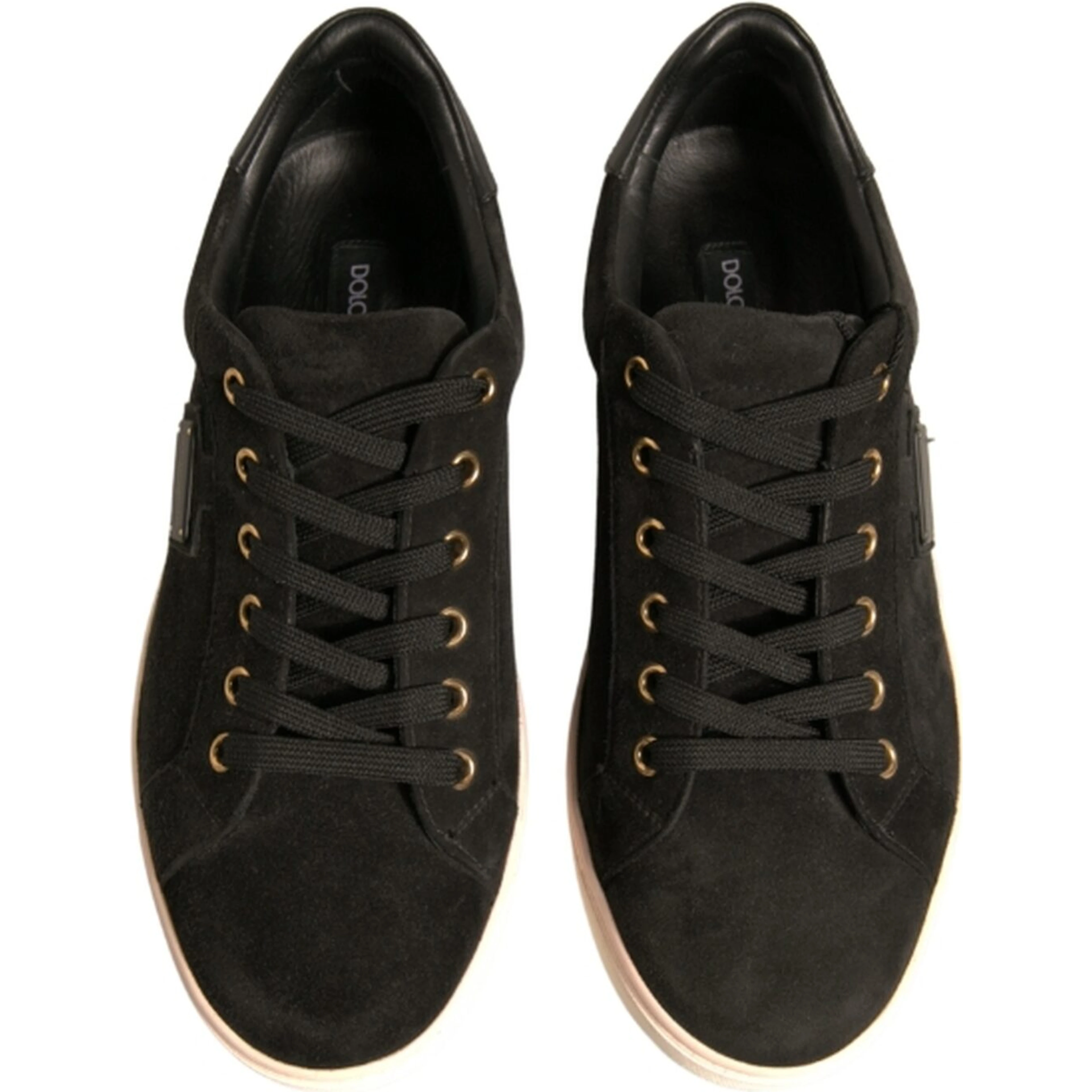 Black Logo Suede Leather Men Sneakers Shoes