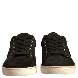Black Logo Suede Leather Men Sneakers Shoes