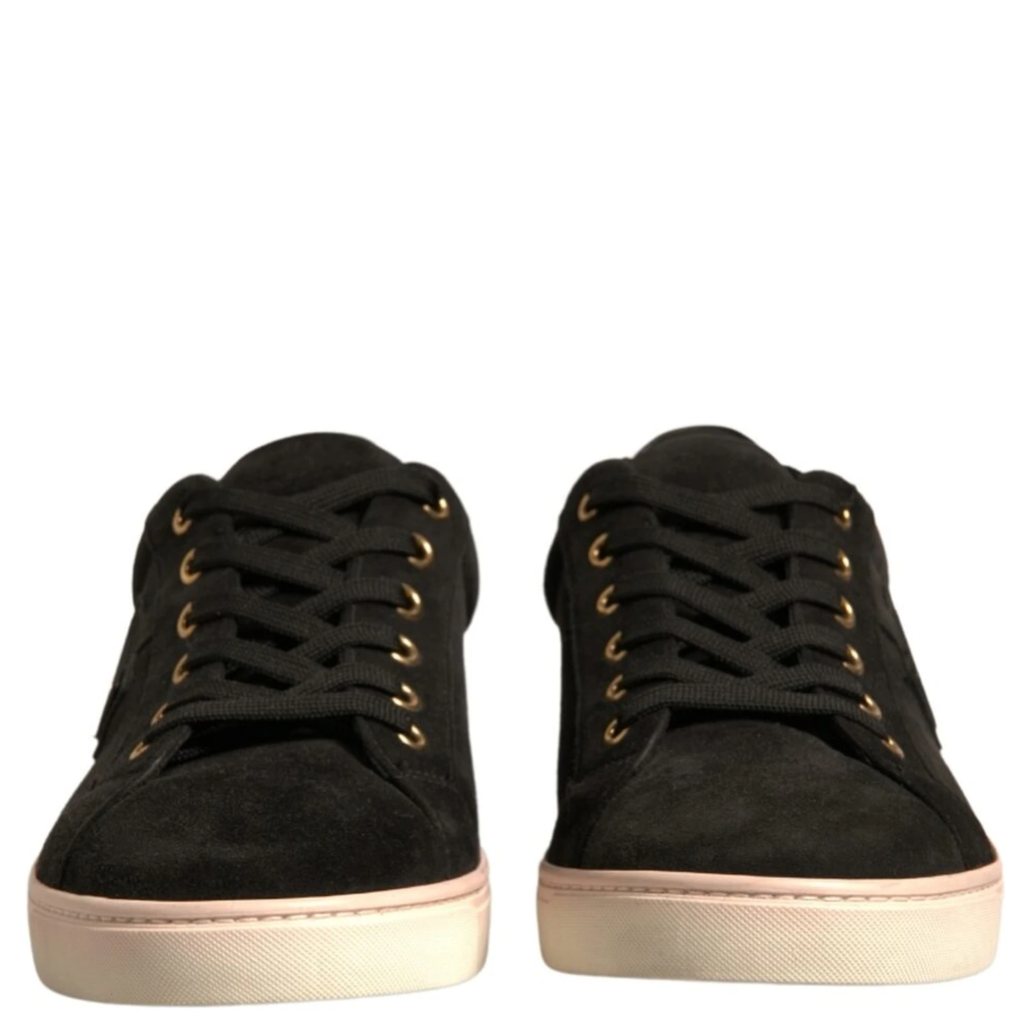 Black Logo Suede Leather Men Sneakers Shoes