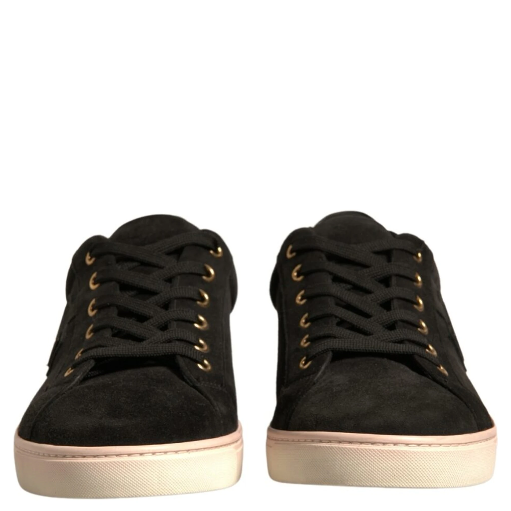 Black Logo Suede Leather Men Sneakers Shoes