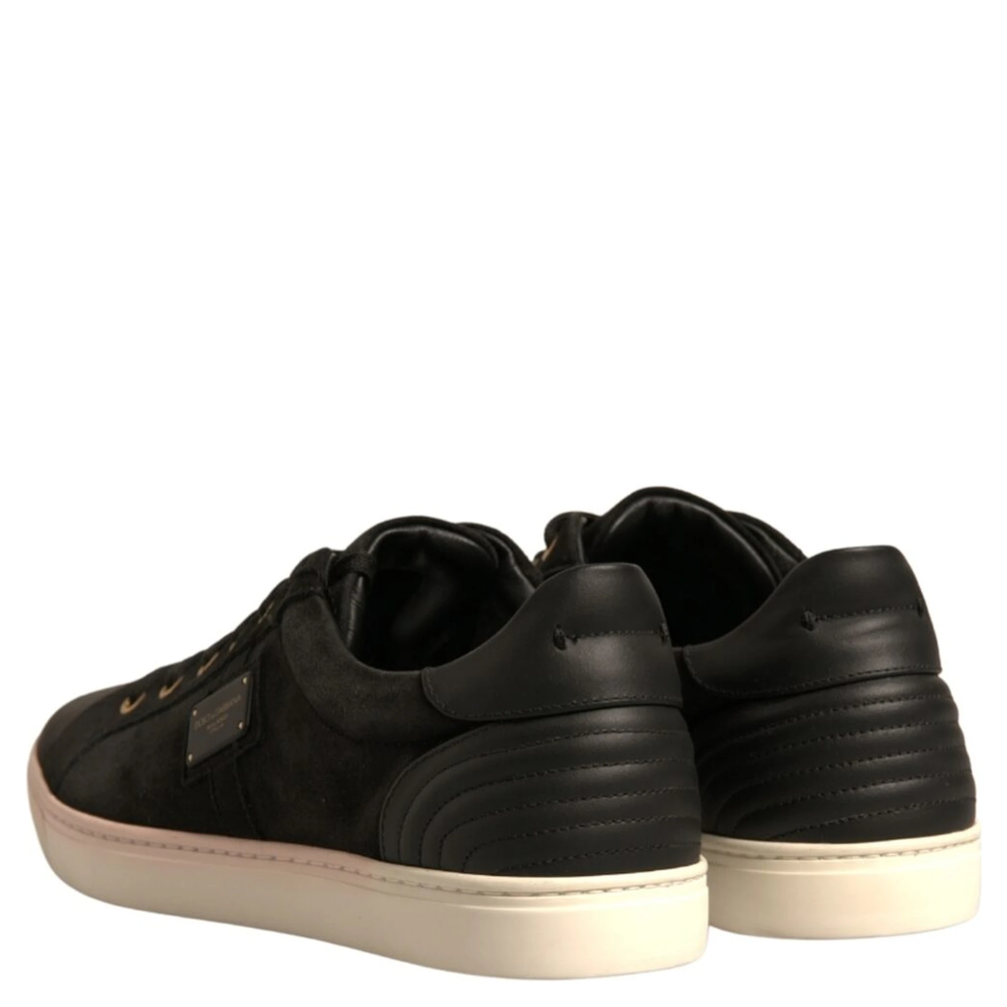 Black Logo Suede Leather Men Sneakers Shoes