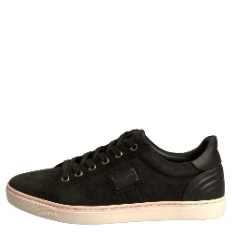 Black Logo Suede Leather Men Sneakers Shoes