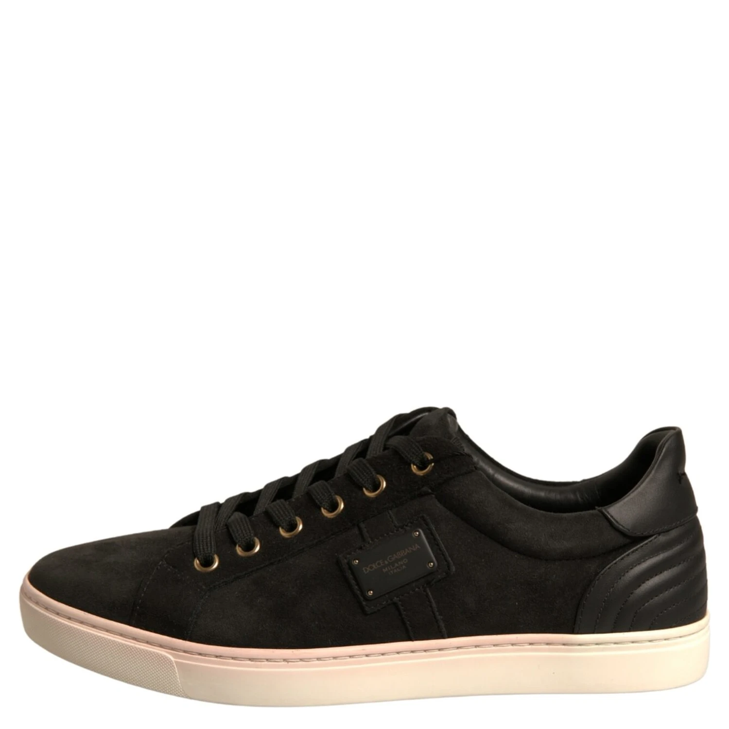 Black Logo Suede Leather Men Sneakers Shoes