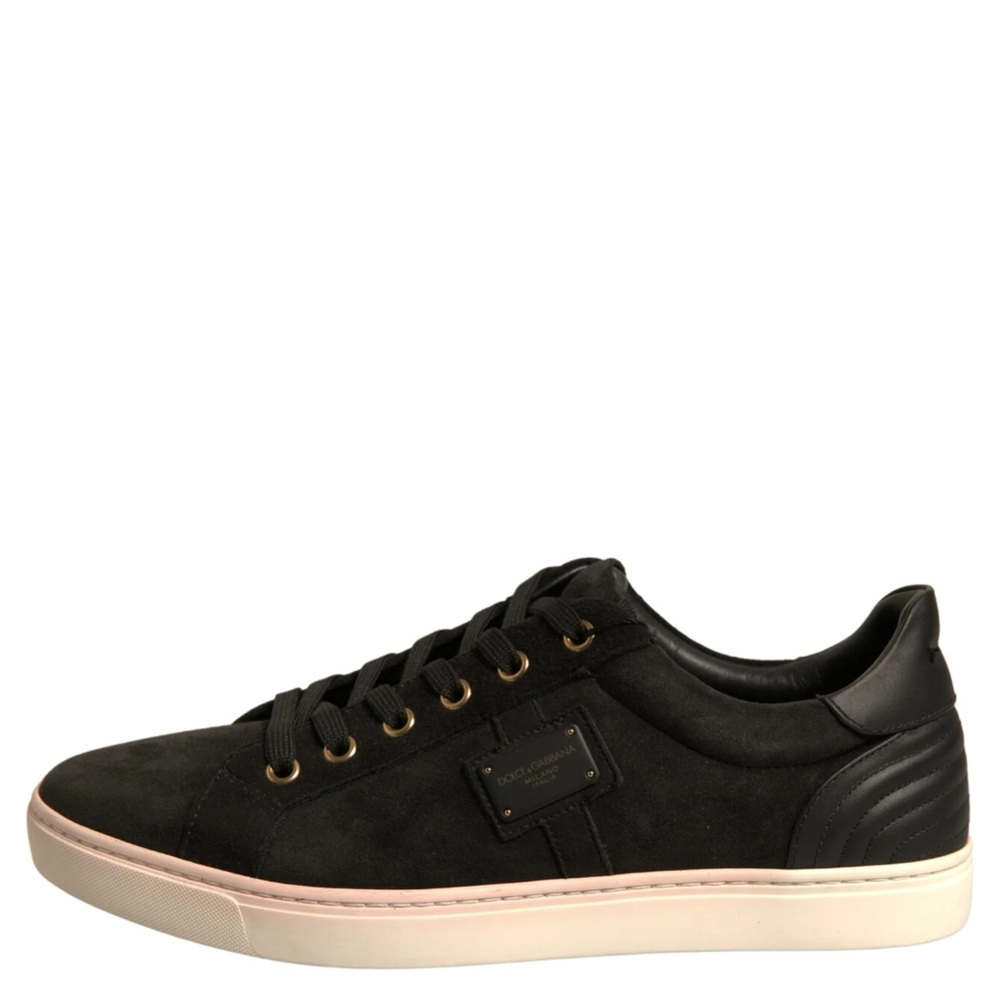 Black Logo Suede Leather Men Sneakers Shoes