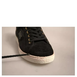 Black Logo Suede Leather Men Sneakers Shoes