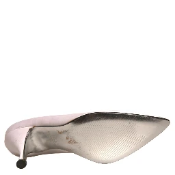 White Leather High Heels Women Pumps Shoes