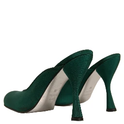 Green Suede Leather High Heel Pumps Shoes