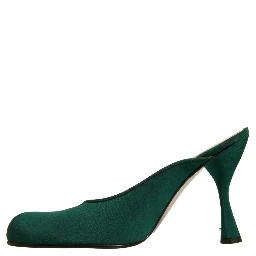 Green Suede Leather High Heel Pumps Shoes
