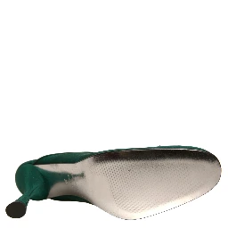 Green Suede Leather High Heel Pumps Shoes