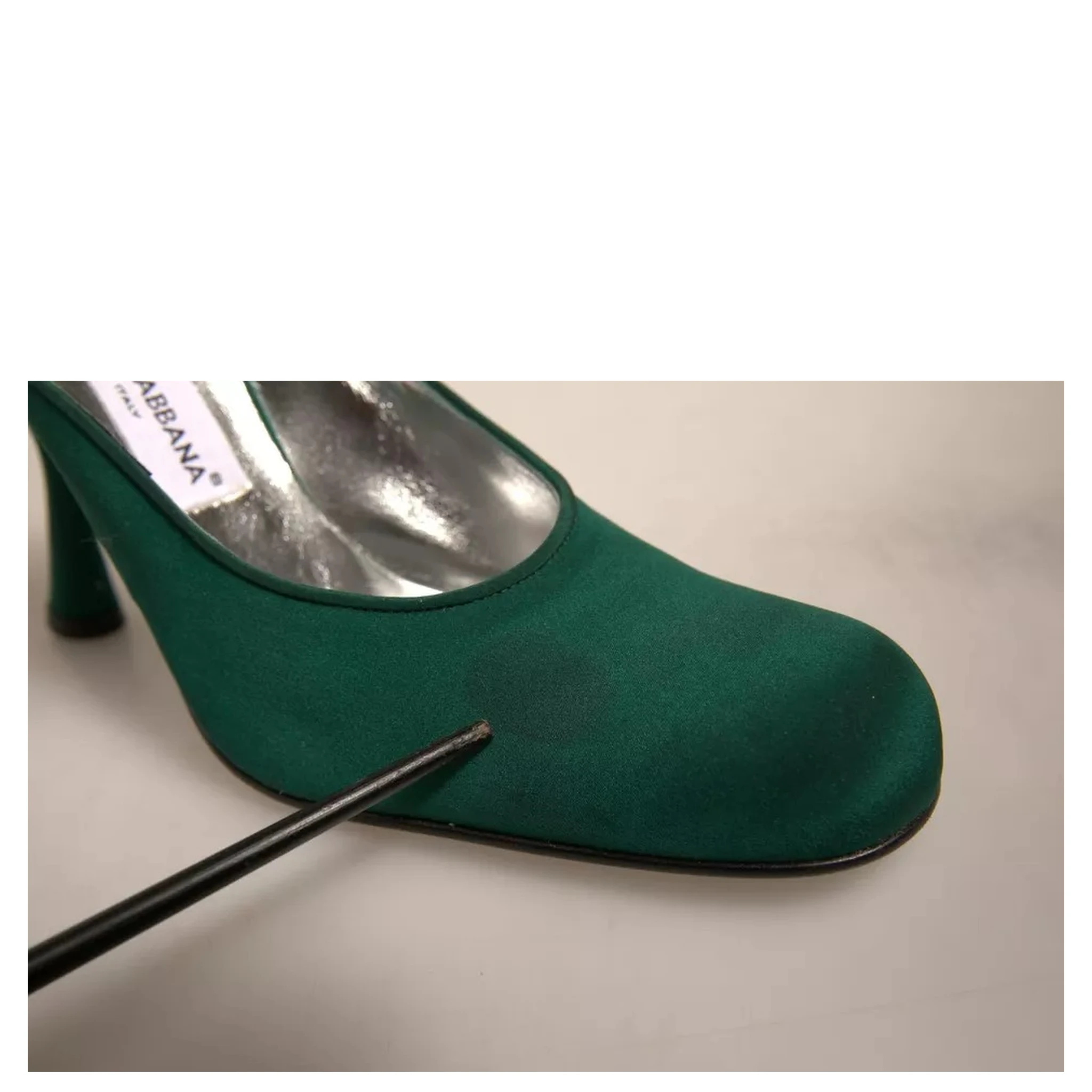 Green Suede Leather High Heel Pumps Shoes