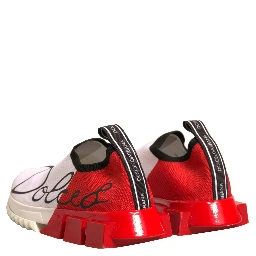 White Red Low Top Sorrento Sneakers Shoes