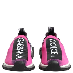 Fuchsia White Slip On Sorrento Sneakers Shoes