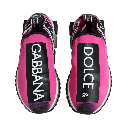 Fuchsia White Slip On Sorrento Sneakers Shoes