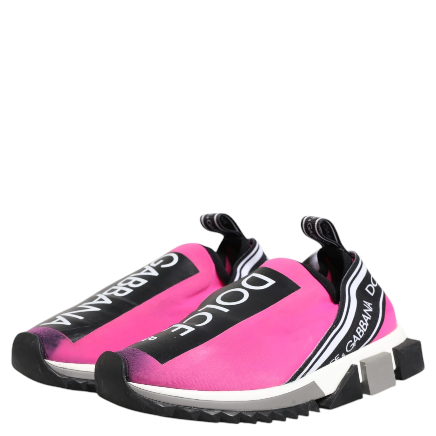 Fuchsia White Slip On Sorrento Sneakers Shoes
