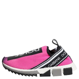 Fuchsia White Slip On Sorrento Sneakers Shoes