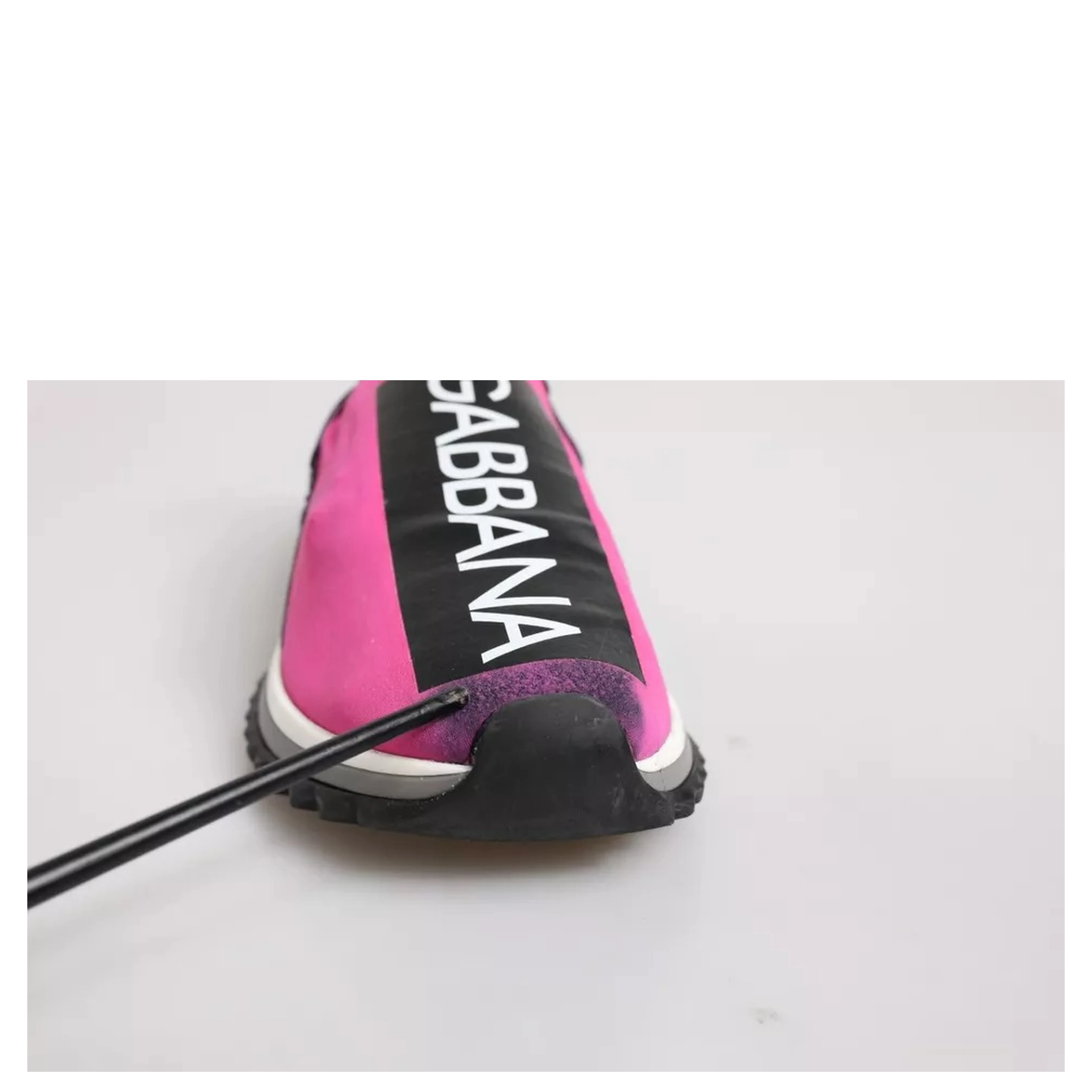 Fuchsia White Slip On Sorrento Sneakers Shoes