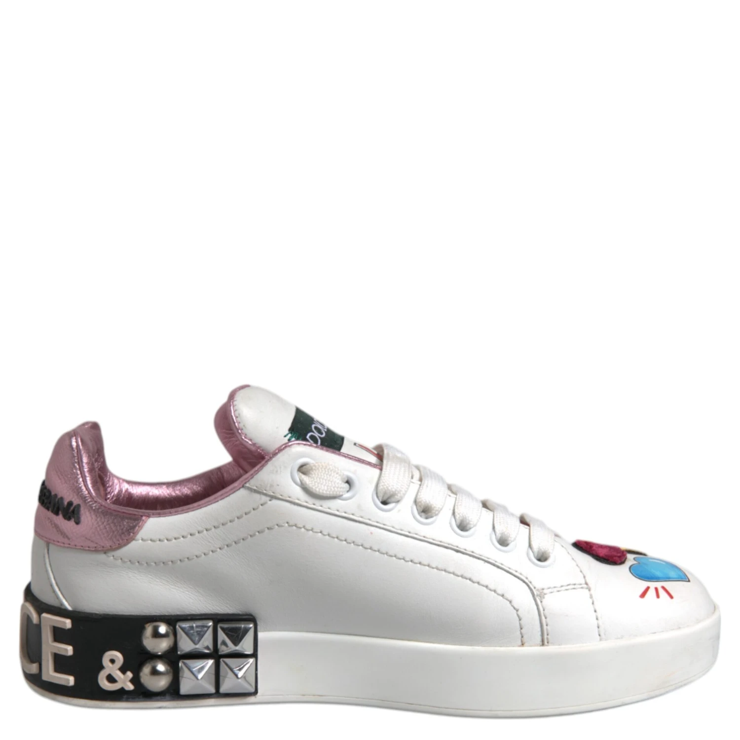White Sequined Crystal Low Top Sneakers Shoes