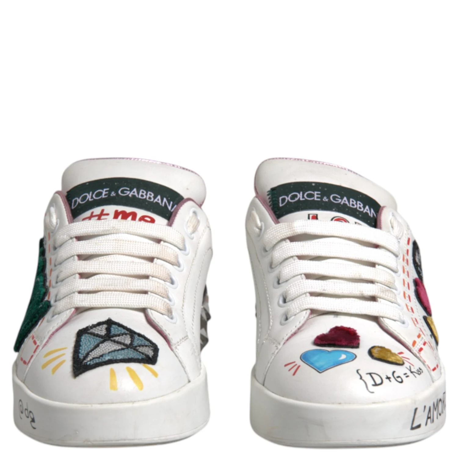 White Sequined Crystal Low Top Sneakers Shoes