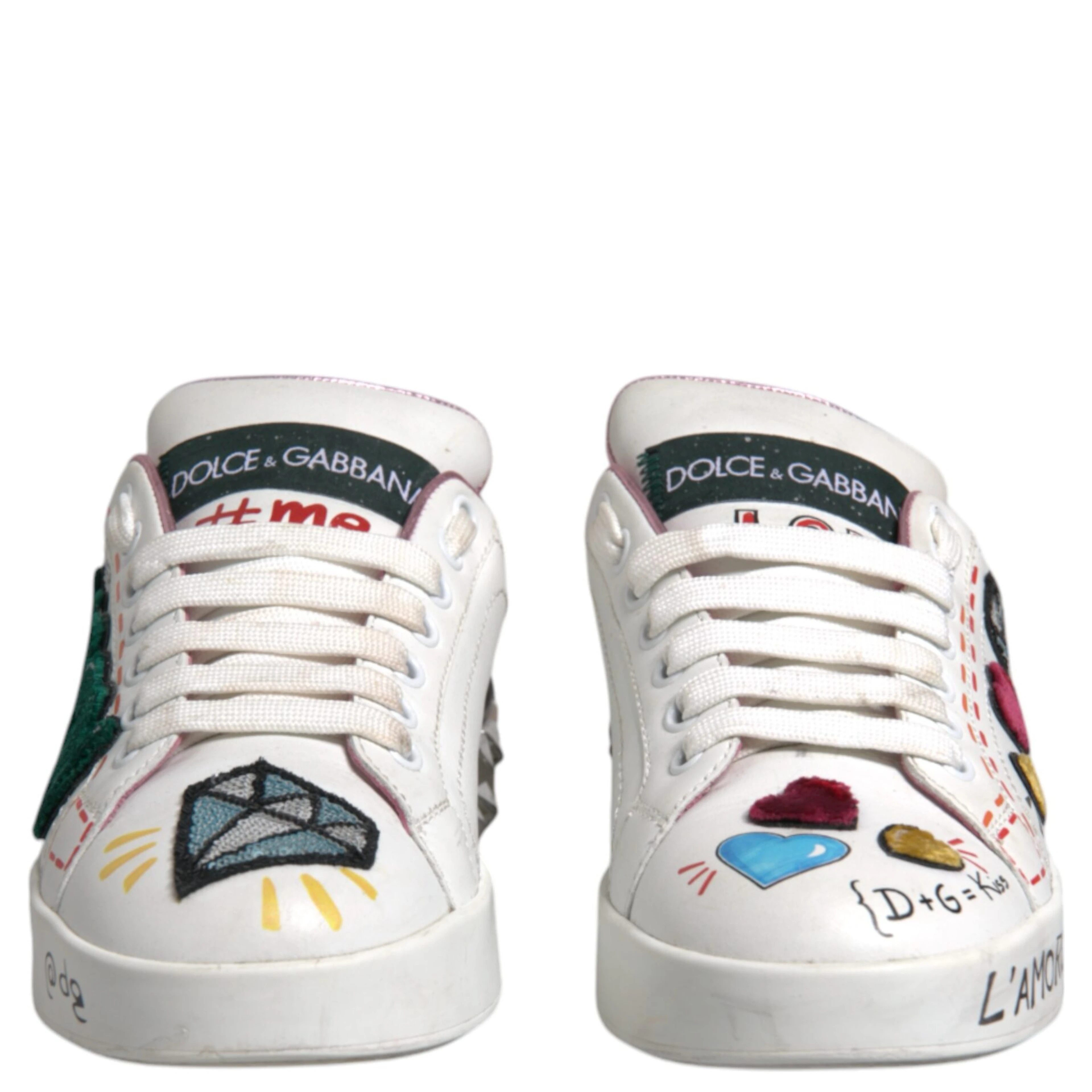 White Sequined Crystal Low Top Sneakers Shoes