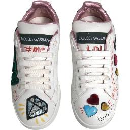 White Sequined Crystal Low Top Sneakers Shoes