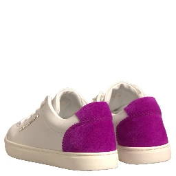 White Suede Leather Low Top Sneakers Shoes