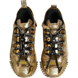 Gold Stretch Lace Up NS1 Sneakers Shoes