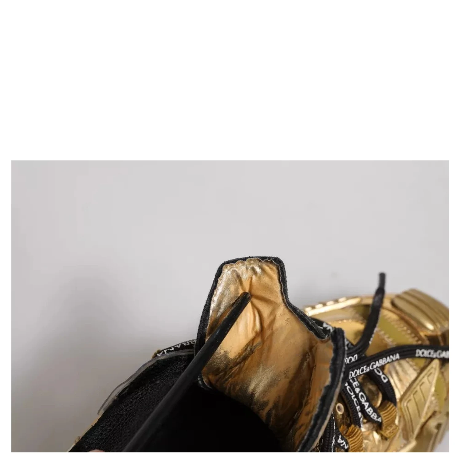 Gold Stretch Lace Up NS1 Sneakers Shoes