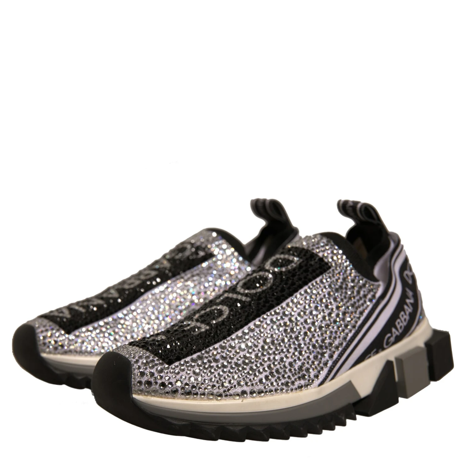 Silver Rhinestones Sorrento Sneakers Shoes