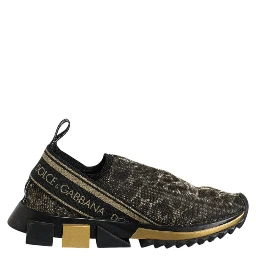 Gold Glitter Leopard Sorrento Sneakers Shoes