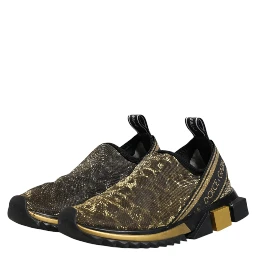 Gold Glitter Leopard Sorrento Sneakers Shoes