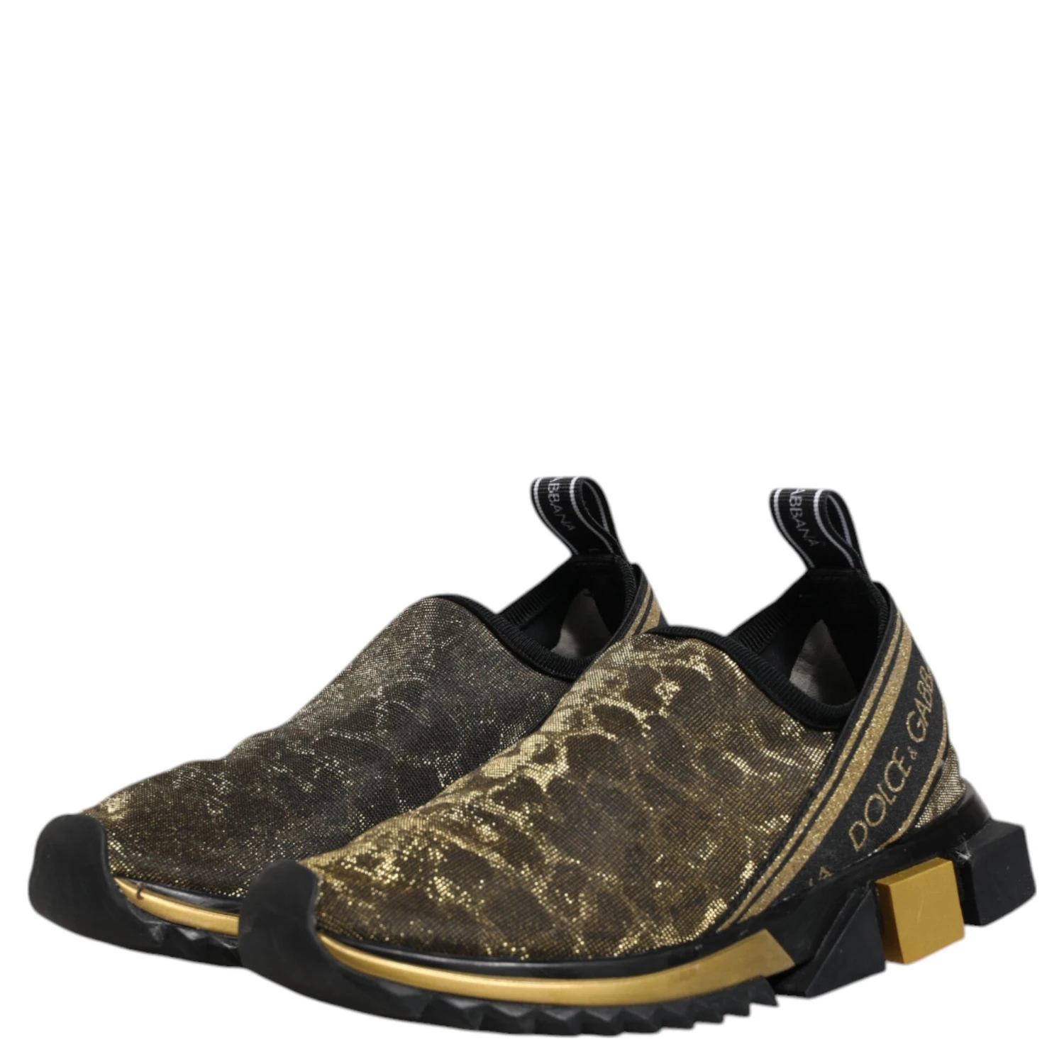 Gold Glitter Leopard Sorrento Sneakers Shoes