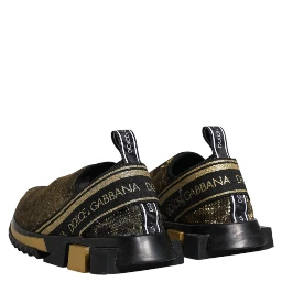 Gold Glitter Leopard Sorrento Sneakers Shoes