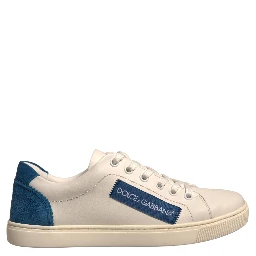 White Suede Leather Low Top Sneakers Shoes