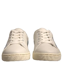 White Suede Leather Low Top Sneakers Shoes