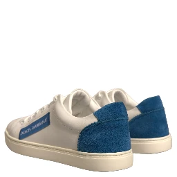 White Suede Leather Low Top Sneakers Shoes