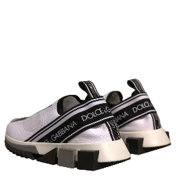 White Black Slip On Sorrento Sneakers Shoes