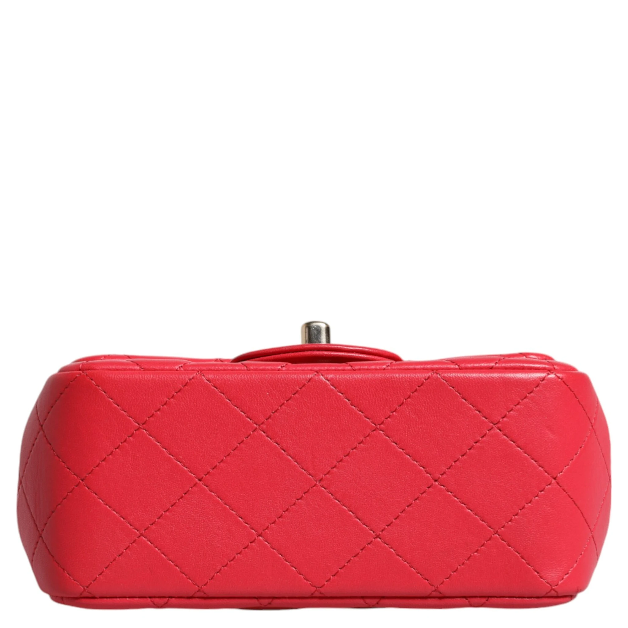 Pink Matelasse Chain Shoulder Lambskin Purse Mini