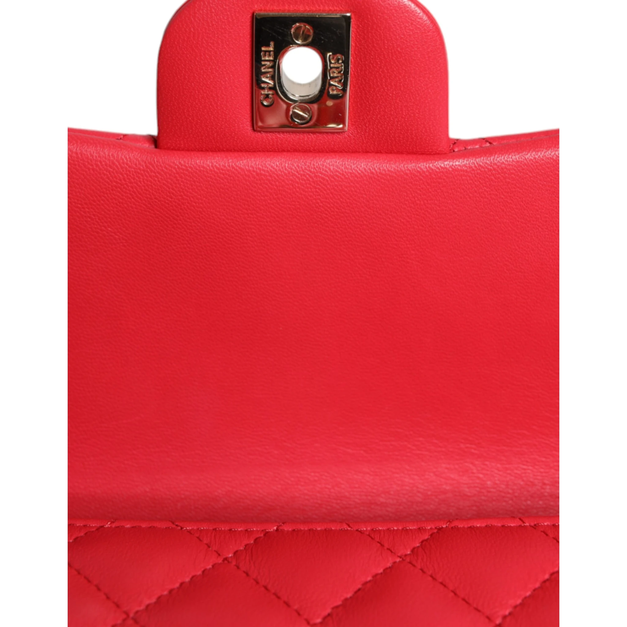 Pink Matelasse Chain Shoulder Lambskin Purse Mini