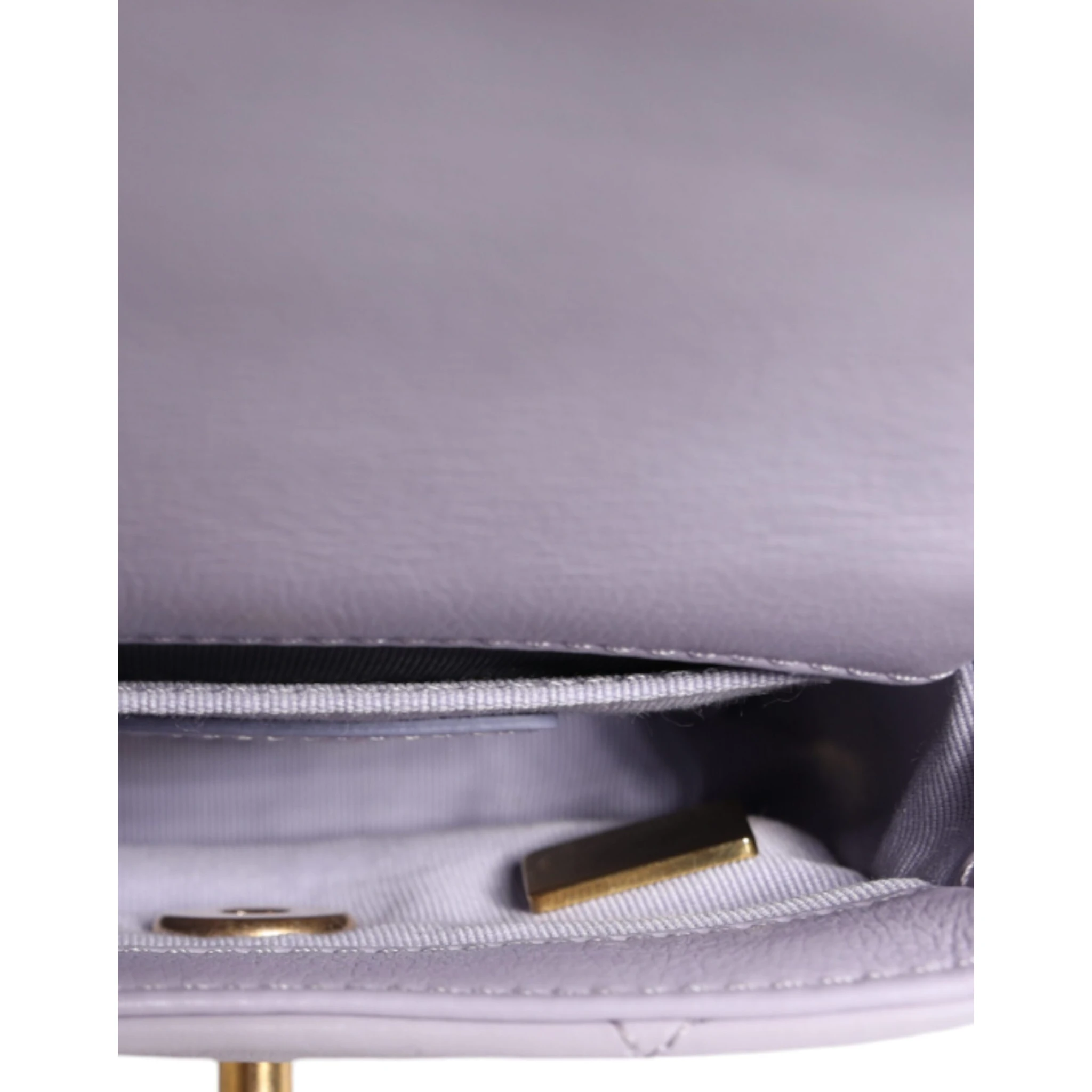 Blue Quilted Calfskin Framing Chain Flap Mini crossbody Bag