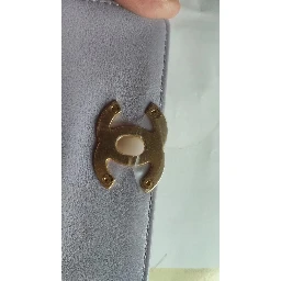 Blue Quilted Calfskin Framing Chain Flap Mini crossbody Bag