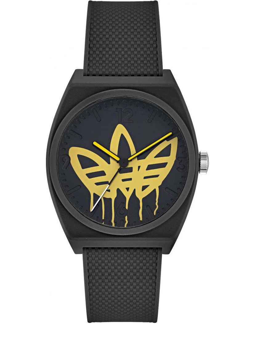 ساعة رياضية سوداء صناعية