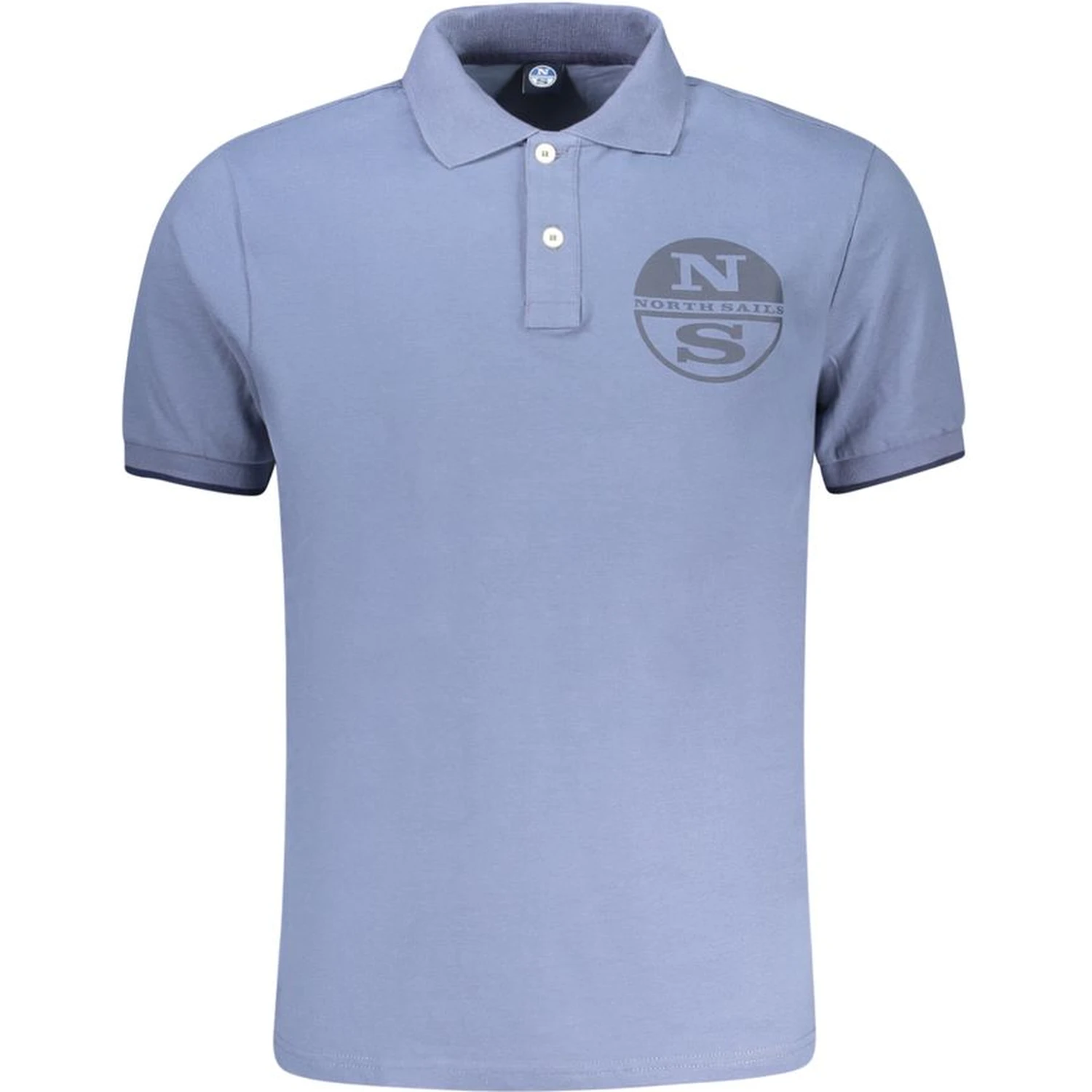 Blue Cotton Polo Shirt
