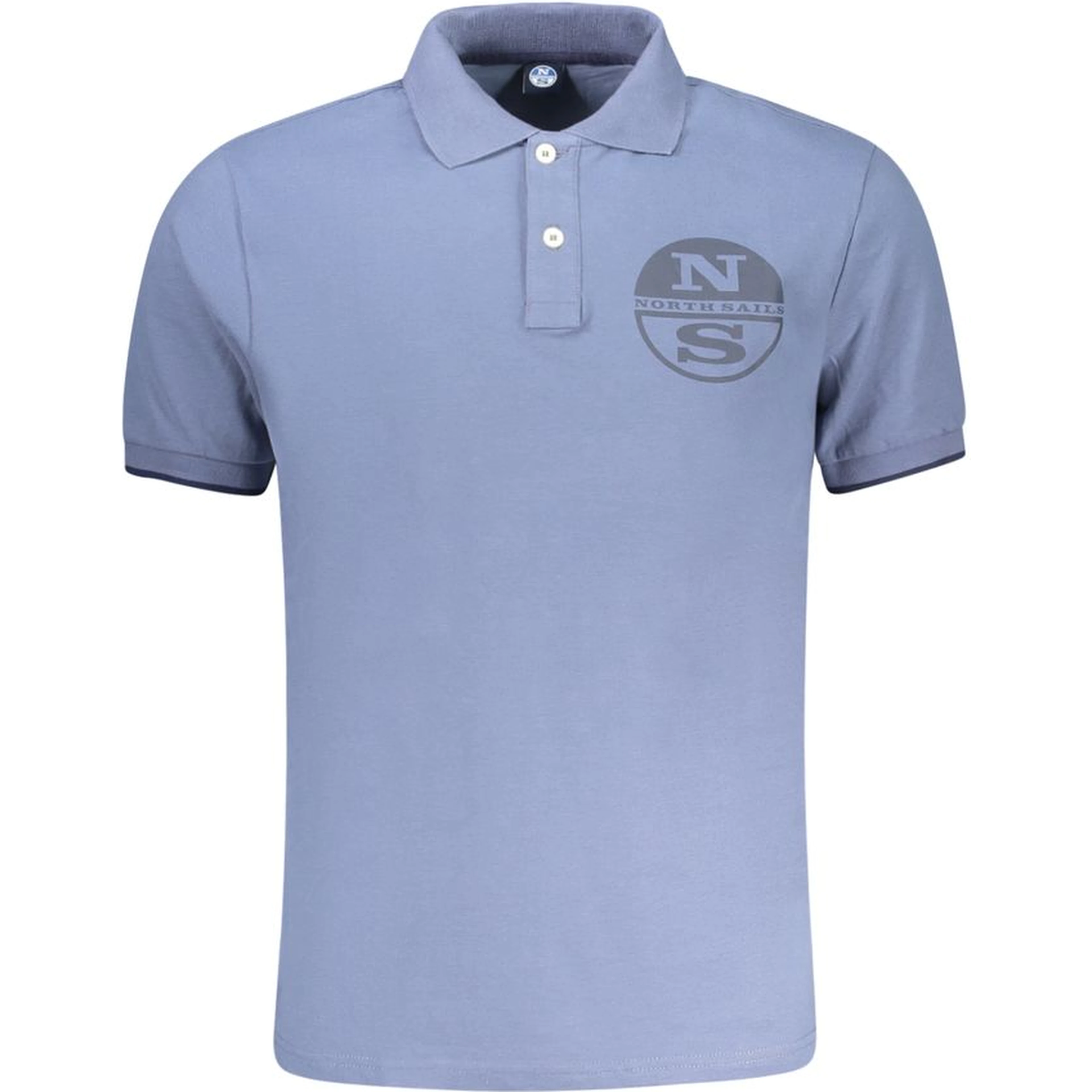 Blue Cotton Polo Shirt