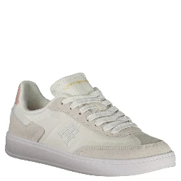 White Polyester Sneaker
