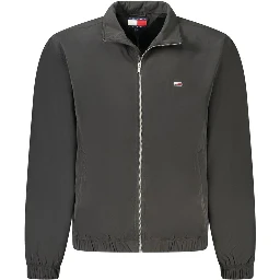 Black Polyester Jackets & Coat