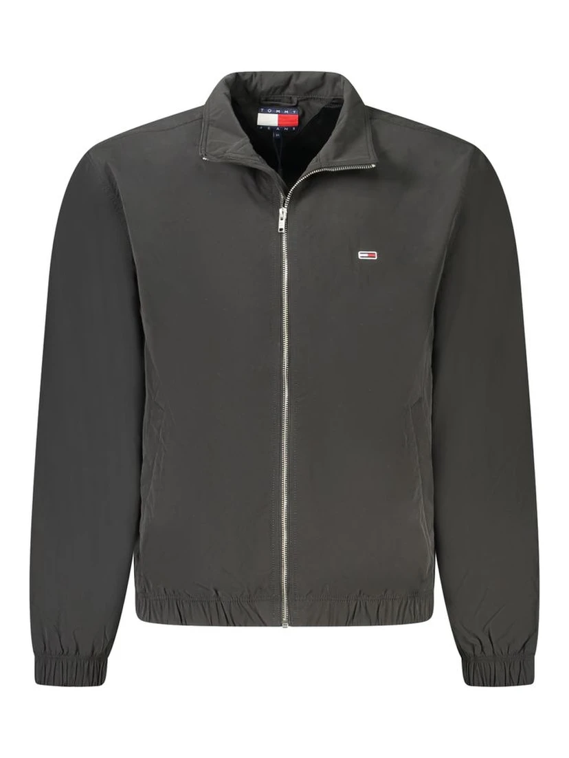 Black Polyester Jackets & Coat