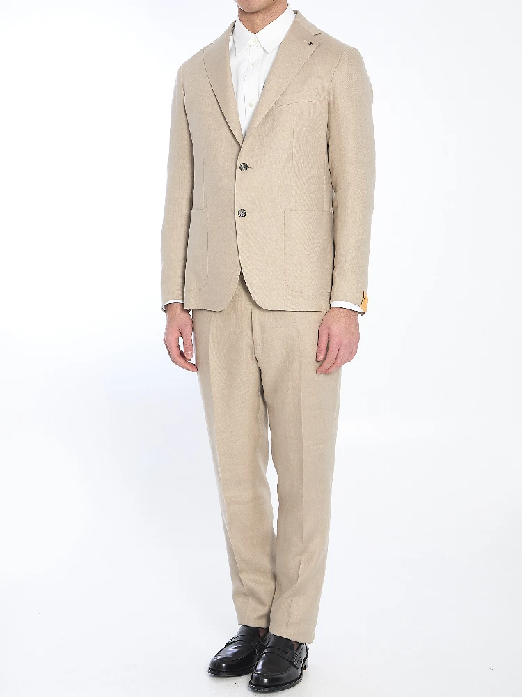 Linen two-piece suit alternative