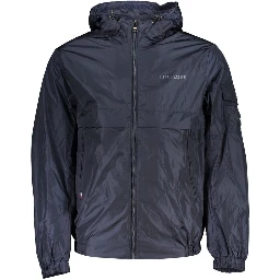 Blue Nylon Jackets & Coat