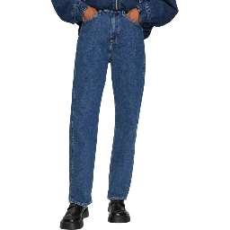 Blue Cotton Mom Jeans